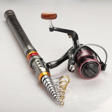 Load image into Gallery viewer, Telescopic Carbon Rod Reel Combo 1.8–3.6m