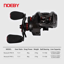 Load image into Gallery viewer, NOEBY Low-Profile Baitcasting Reel 7.3:1 – 8kg Drag