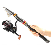Load image into Gallery viewer, Telescopic Carbon Rod Reel Combo 1.8–3.6m