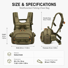 Load image into Gallery viewer, Tactical Fishing Chest Pack with Rod Holder