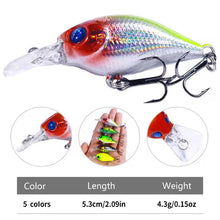 Load image into Gallery viewer, 5-Piece Mini Crankbait Set 5cm / 4.4g