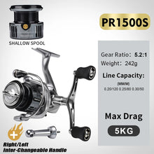 Load image into Gallery viewer, PROBEROS Spinning Reel – 7+1 Bearings Dual Handle