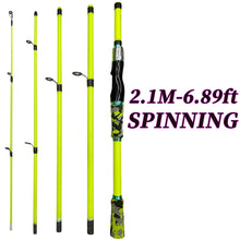 Load image into Gallery viewer, Carbon Fiber Travel Lure Rod – 4/5 Section (1.8–2.1m)