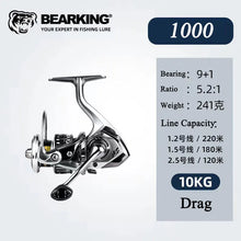 Load image into Gallery viewer, High-Drag Stainless Metal Spinning Reel (2000–6000)