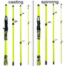 Load image into Gallery viewer, Carbon Fiber Travel Lure Rod – 4/5 Section (1.8–2.1m)