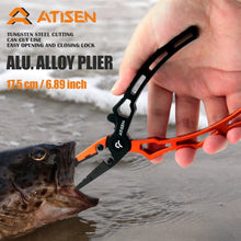 Load image into Gallery viewer, Aluminum Fishing Pliers with Braid Cutters