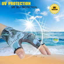 Load image into Gallery viewer, Aventik UPF 50+ Fingerless Fishing Gloves
