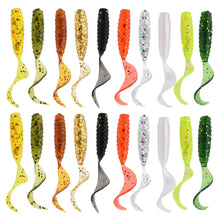 Load image into Gallery viewer, Curly-Tail Soft Grub Worms, 20- or 30-Pack (4cm or 6cm)