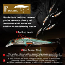 Load image into Gallery viewer, MEREDITH Jerk Minnow 100F Floating Wobbler (10cm, 14g)