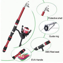 Load image into Gallery viewer, Telescopic Rod Reel Combo with Swimbaits Kit