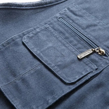 Load image into Gallery viewer, Men's Cotton Cargo Fishing Vest with Zip Pockets