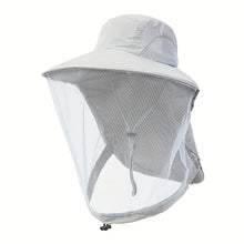 Load image into Gallery viewer, UV Face Cover Fishing Hat