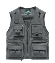 Load image into Gallery viewer, Men's Lightweight Multi-Pocket Fishing Vest