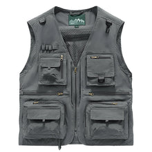 Load image into Gallery viewer, Men's Lightweight Multi-Pocket Fishing Vest