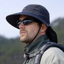 Load image into Gallery viewer, Neck Flap Wide Brim Fishing Hat