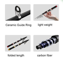 Load image into Gallery viewer, Carbon Fiber Casting Rod Reel Combo 2.1m