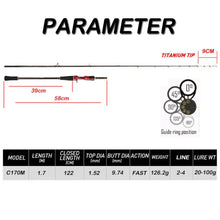 Load image into Gallery viewer, Heavy-Power Octopus &amp; Boat Jigging Rod with Titanium Tip (1.7m)