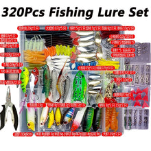 Load image into Gallery viewer, Soft and Hard Bait Lure Kit with Tackle Box