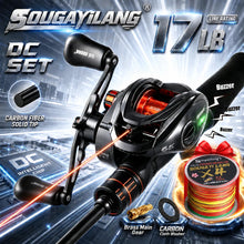 Load image into Gallery viewer, Sougayilang Baitcasting Rod Reel Combo 17LB Drag