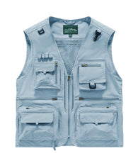 Load image into Gallery viewer, Men's Lightweight Multi-Pocket Fishing Vest