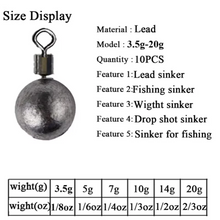 Load image into Gallery viewer, Multi-Size Fishing Sinkers 3.5–20g
