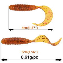Load image into Gallery viewer, Curly-Tail Soft Grub Worms, 20- or 30-Pack (4cm or 6cm)