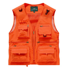 Load image into Gallery viewer, Men's Lightweight Multi-Pocket Fishing Vest