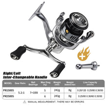 Load image into Gallery viewer, PROBEROS Spinning Reel – 7+1 Bearings Dual Handle