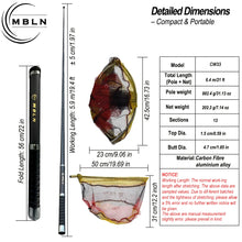 Load image into Gallery viewer, Carbon Fiber Telescopic Landing Net Set