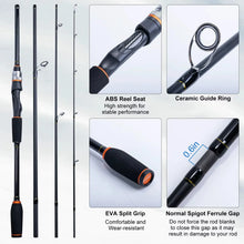 Load image into Gallery viewer, Lightweight Carbon Fiber Travel Rod Reel Combo