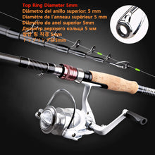 Load image into Gallery viewer, Carbon Fiber Telescopic Lure Rod – Medium Power (~11 lb)