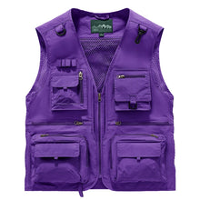 Load image into Gallery viewer, Men's Lightweight Multi-Pocket Fishing Vest