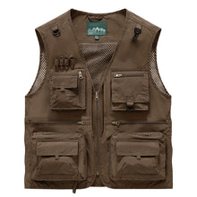 Load image into Gallery viewer, Men's Lightweight Multi-Pocket Fishing Vest
