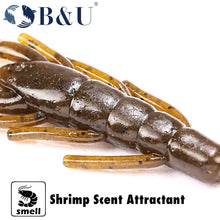 Load image into Gallery viewer, B&amp;U Vibe Craw Soft Crawfish Bait, 6-Pack (8cm)