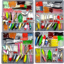 Load image into Gallery viewer, Soft and Hard Bait Lure Kit with Tackle Box