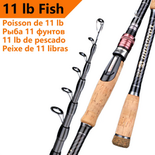Load image into Gallery viewer, Carbon Fiber Telescopic Lure Rod – Medium Power (~11 lb)