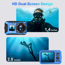 Load image into Gallery viewer, 4K Waterproof Dual-Screen Underwater Camera