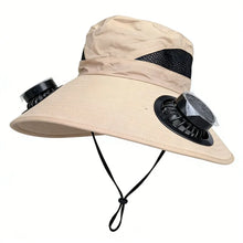 Load image into Gallery viewer, Solar Fan Fishing Hat