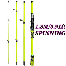 Load image into Gallery viewer, Carbon Fiber Travel Lure Rod – 4/5 Section (1.8–2.1m)