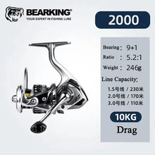 Load image into Gallery viewer, High-Drag Stainless Metal Spinning Reel (2000–6000)