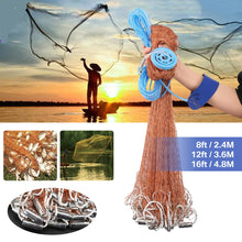 Load image into Gallery viewer, Hand-Throw Cast Net with Sinkers