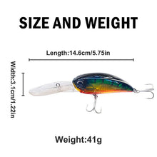 Load image into Gallery viewer, Long-Tongue Diving Crankbait 14.6cm / 41g