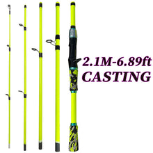 Load image into Gallery viewer, Carbon Fiber Travel Lure Rod – 4/5 Section (1.8–2.1m)