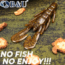 Load image into Gallery viewer, B&amp;U Vibe Craw Soft Crawfish Bait, 6-Pack (8cm)