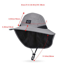 Load image into Gallery viewer, Neck Flap Wide Brim Fishing Hat