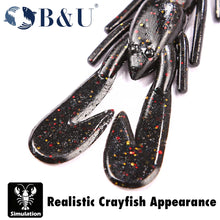 Load image into Gallery viewer, B&amp;U Vibe Craw Soft Crawfish Bait, 6-Pack (8cm)