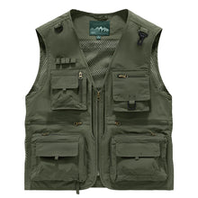 Load image into Gallery viewer, Men's Lightweight Multi-Pocket Fishing Vest