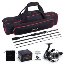 Load image into Gallery viewer, Lightweight Carbon Fiber Travel Rod Reel Combo