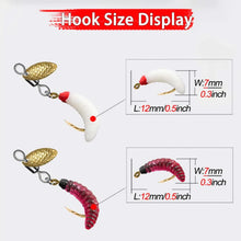 Load image into Gallery viewer, Sequin Spinner Worm Flies, 5- or 10-Pack