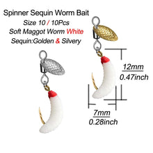 Load image into Gallery viewer, Sequin Spinner Worm Flies, 5- or 10-Pack